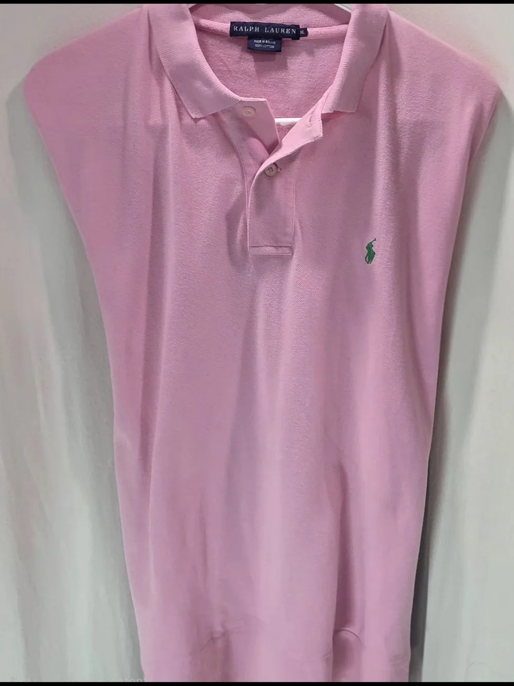 Ralph Lauren Light Pink Polo with Green Pony XL